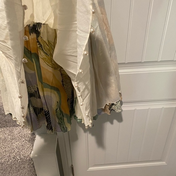 SHWETANGA IVORY COTTON STRAPLESS DRESS MILA - Picture 10 of 14